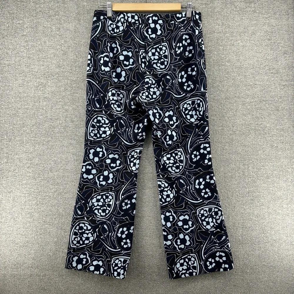 Theory Pants Women Size 6 Wide Leg All Over Floral Print USA